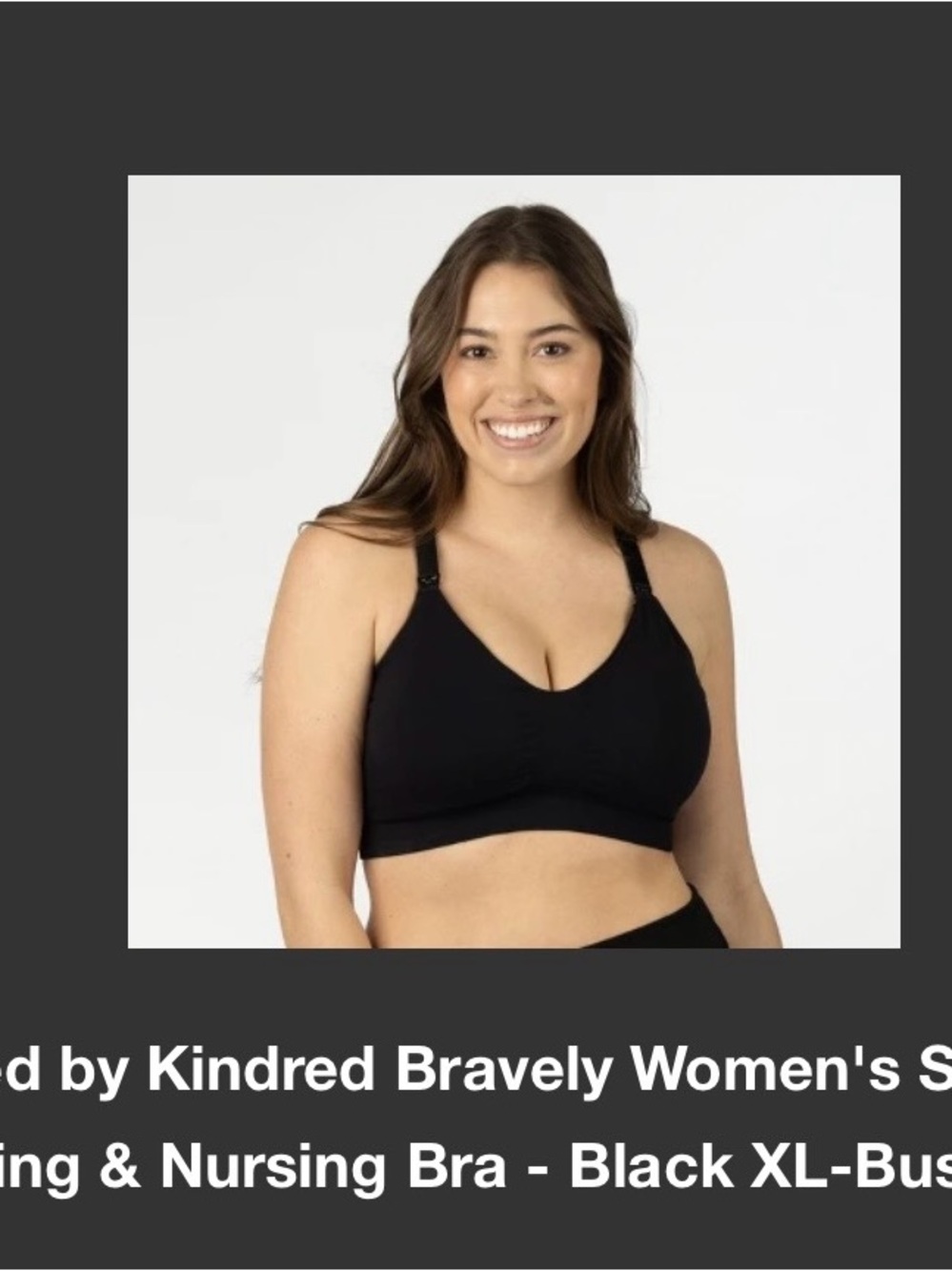 Kindred Bravely Black Seamless Nursing & Maternity Bra